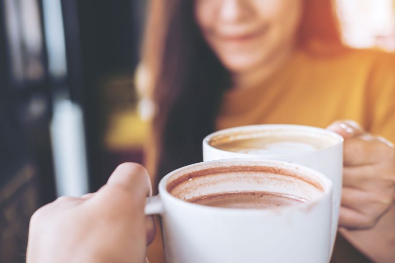 Close up of coffee cups