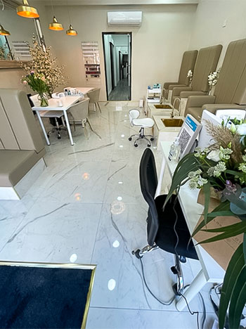 Exhale Therapy salon interior