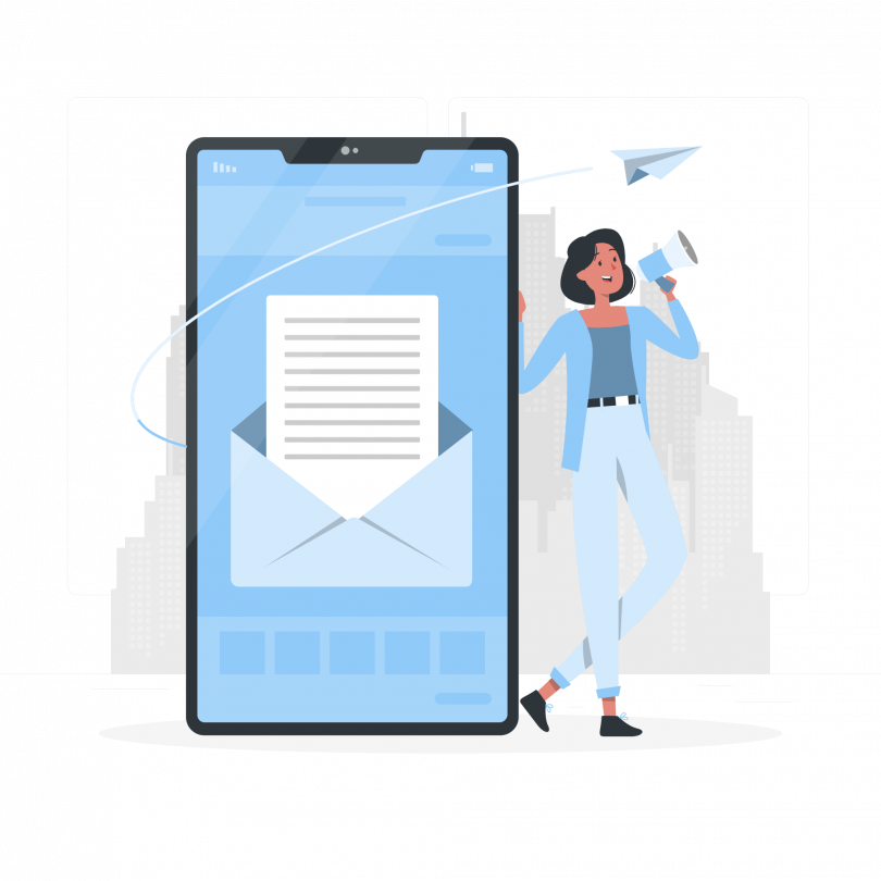 illustration digital marketing email