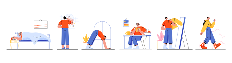 Work life balance illustration