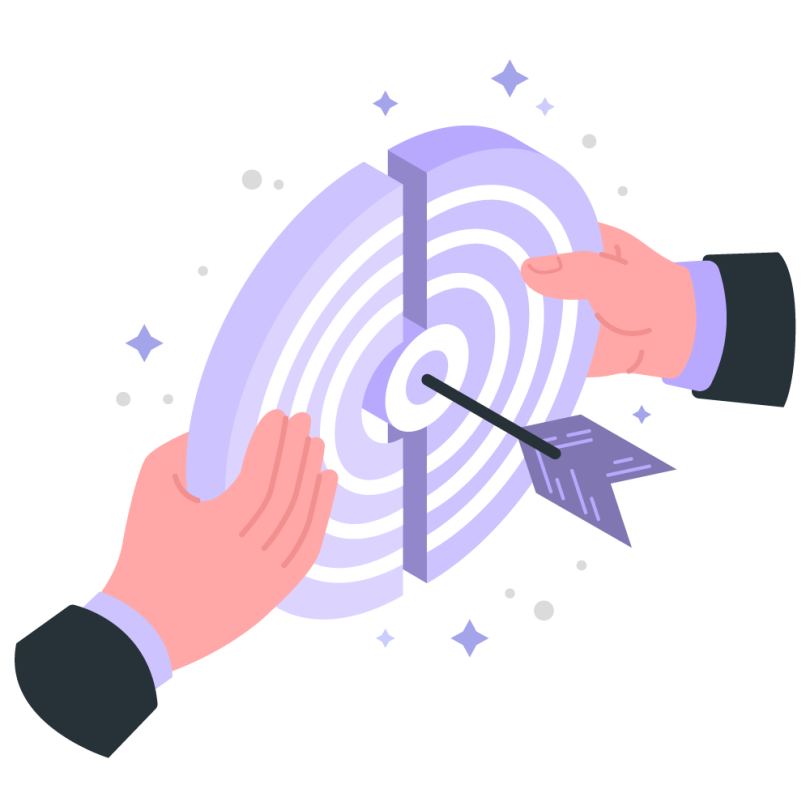 Bullseye lilac illustration
